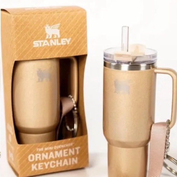 Stanley Gold Mini Tumbler Keychain/Ornament - Picture 1 of 1